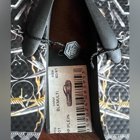 NEW PHILIPP PLEIN RUBBER SLIDES FLIP FLOP SANDALS EUR 40/41 main image 4